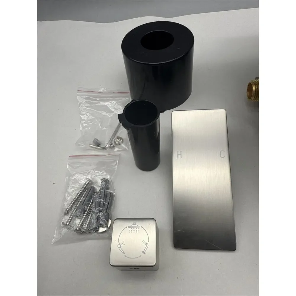Drettyer Solid Brass Shower Valve With Diverter 3 Way Outlet Brushed Nickel READ